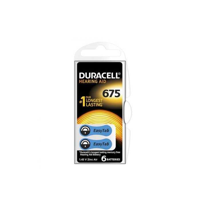 Baterii auditive 675 DURACELL Zinc-Air 1.45V ZA675 SET 6BUC
