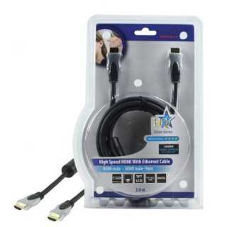 Cablu HDMI - HDMI 2m aurit v1.4 High Speed cu Ethernet HQ