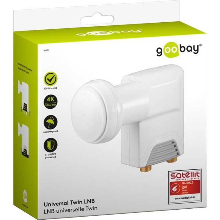 LNB universal 2 iesiri 0.1dB Goobay