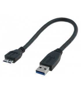 Cablu USB 3.0 A mufa tata - USB B micro mufa tata nichelat 0.25m ASSMANN