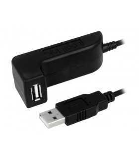 Cablu USB 2.0 A soclu mama - USB A mufa tata nichelat 1.5m negru LOGILINK