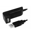 Cablu USB 2.0 A soclu mama - USB A mufa tata nichelat 1.5m negru LOGILINK
