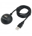Cablu USB 2.0 A soclu mama - USB A mufa tata nichelat1.5m negru LOGILINK