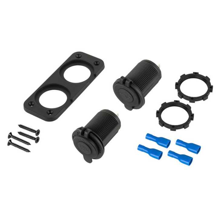 Mufa montaj auto pe panou incarcare 2x USB 3.1A(2A+1A) +1x Bricheta Peiying