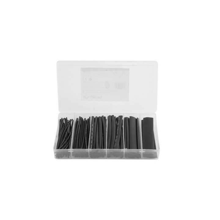 Kit tuburi retractabile 2:1 negru 6 dimensiuni 100buc Lanberg