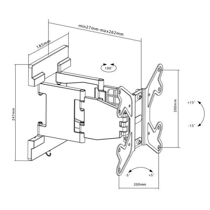 Suport universal pt LCD 17-42 inch max 30kg Goobay