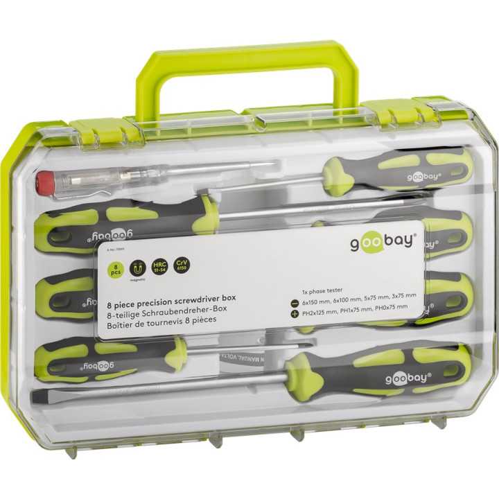 Set surubelnite Goobay 8 piese in carcasa plastic
