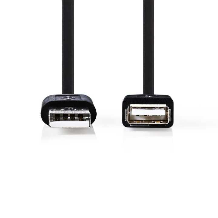 Cablu USB 2.0 A tata - USB A mama 3m negru Nedis