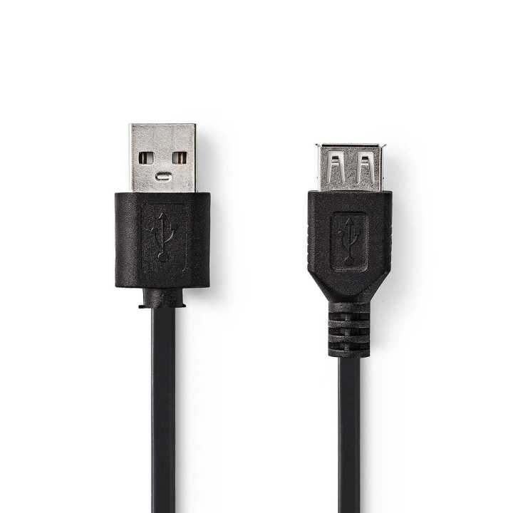Cablu USB 2.0 A tata - USB A mama 3m negru Nedis