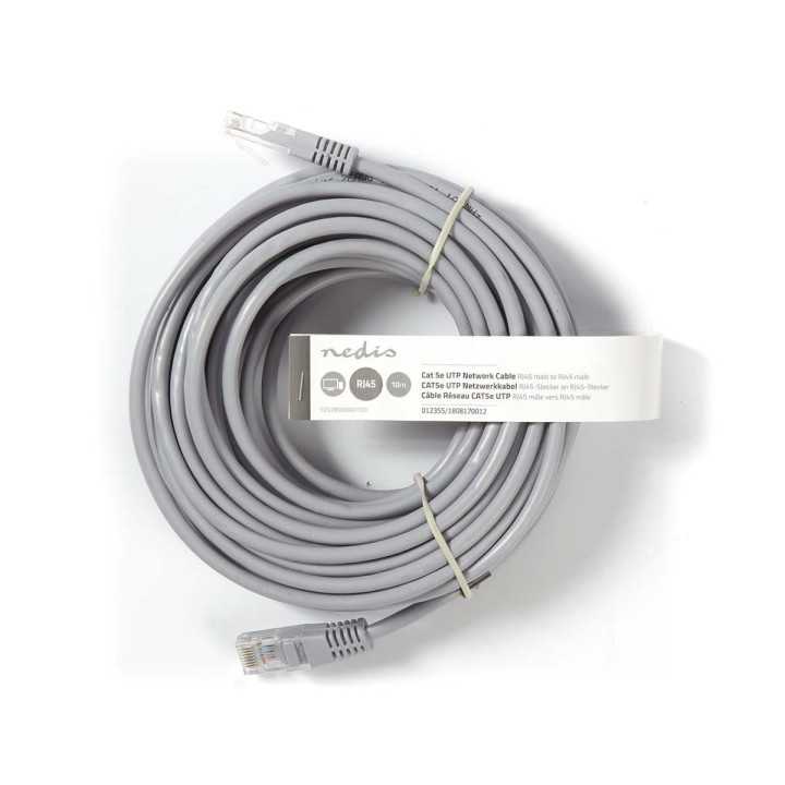 Cablu UTP Nedis CAT5e mufat 10m patch cord gri