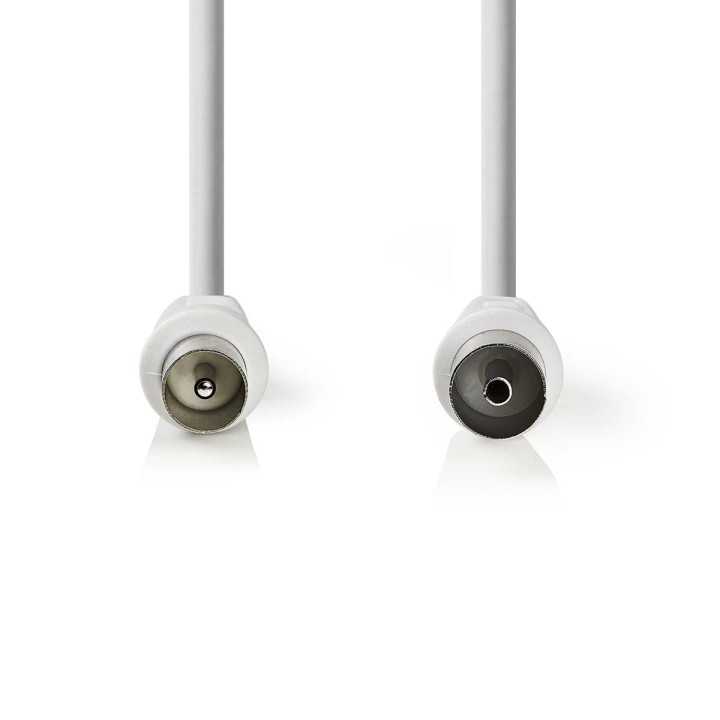 Cablu 10m Coaxial tata - Coaxial mama alb Nedis