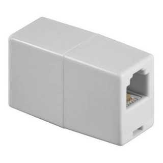 Adaptor prelungire RJ11 mama-mama alb Goobay