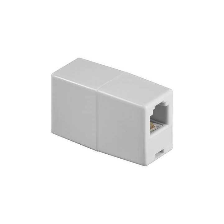 Adaptor prelungire RJ11 mama-mama alb Goobay