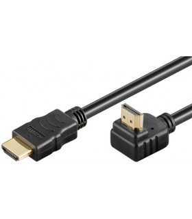 Cablu HDMI2.0v cu ethernet 19p tata - HDMI 19p tata 90 aurit OFC 5m WELL