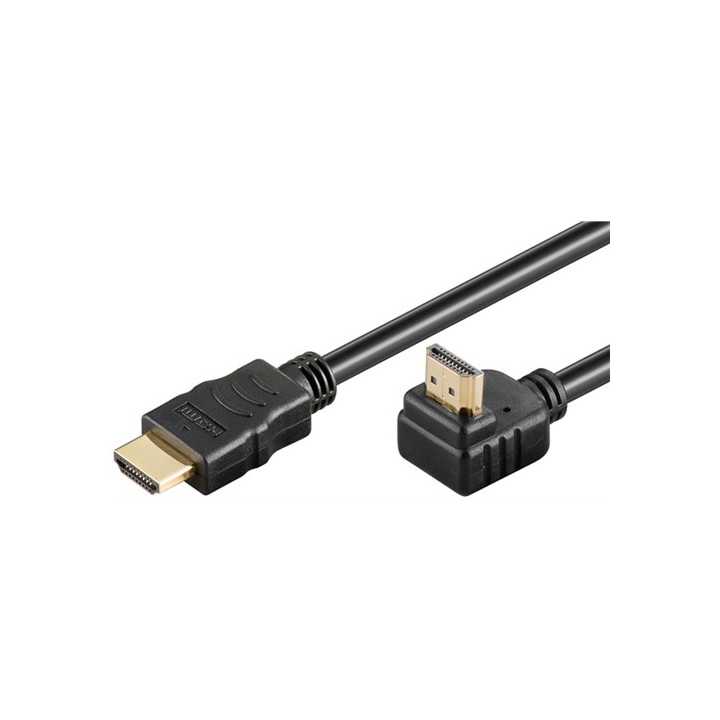 Cablu HDMI2.0v cu ethernet 19p tata - HDMI 19p tata 90 aurit OFC 5m WELL