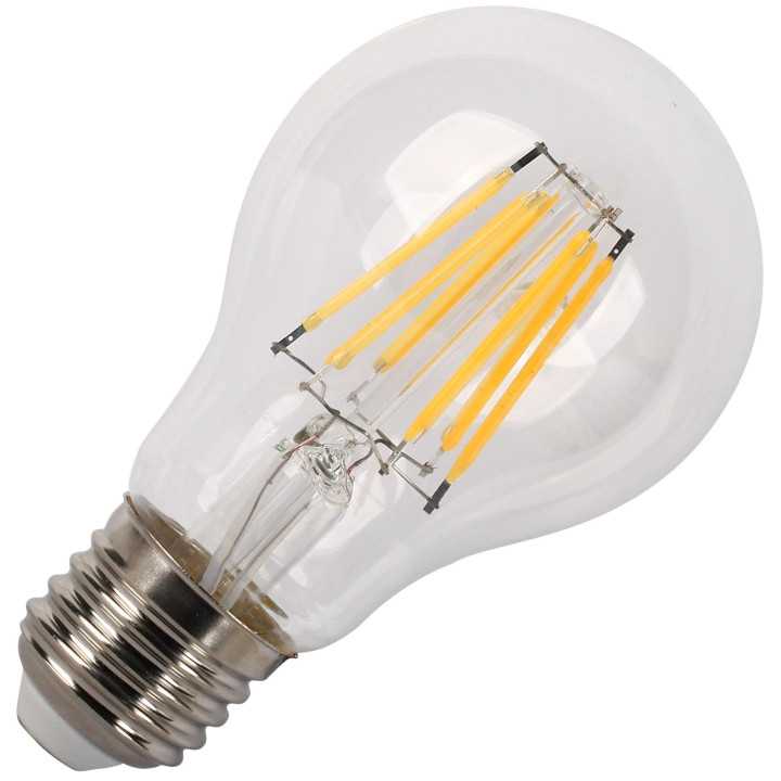 Bec cu led filament A60 E27 6W 600lm 230V sticla mata lumina rece Well