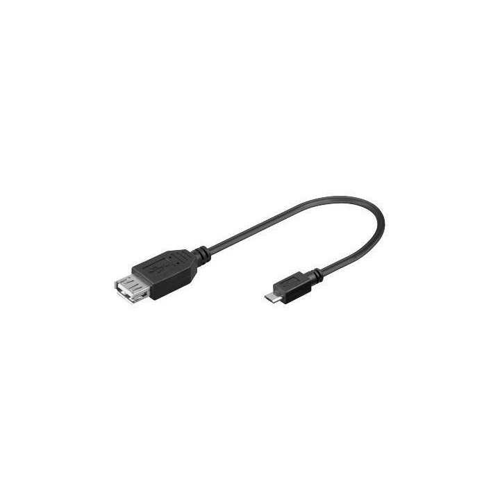 Cablu adaptor USB A mama la micro USB tata OTG Goobay