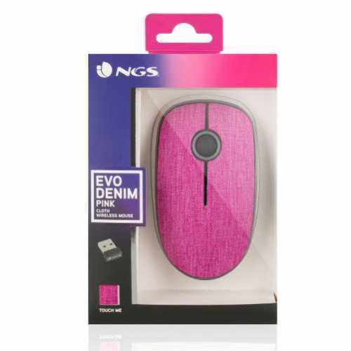 Mouse wireless Evo Denim roz 1200dpi NGS