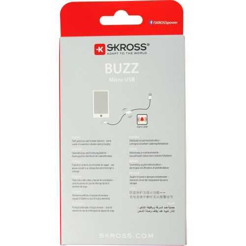 Cablu USB Skross Buzz Line A tata - micro USB A tata 1m alb