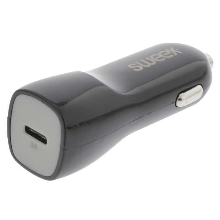 Incarcator auto USB Type C 3A negru Sweex