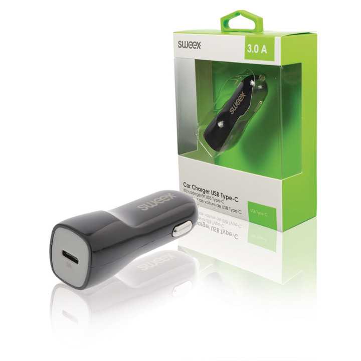Incarcator auto USB Type C 3A negru Sweex