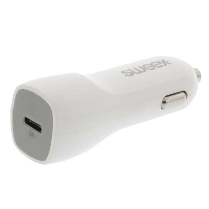 Incarcator auto USB Type C 3A alb Sweex