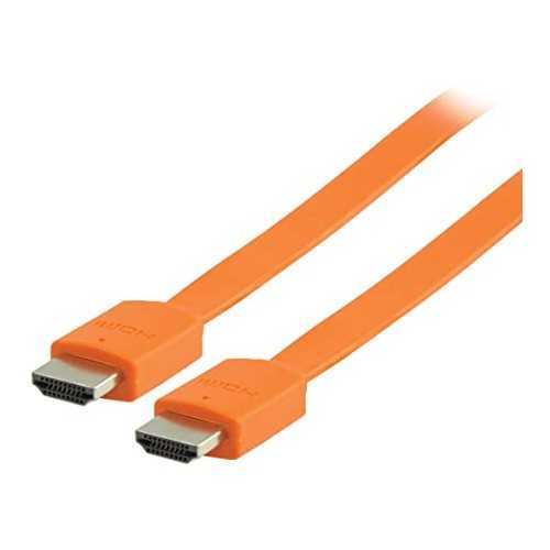 Cablu HDMI - HDMI High speed plat cu eternet 2m portocaliu VALUELINE