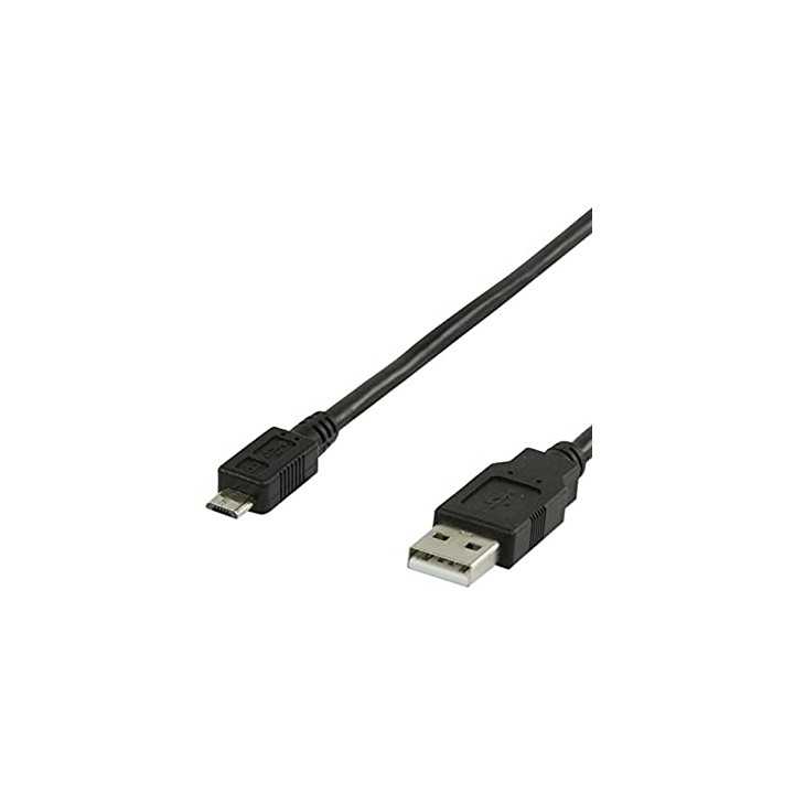 Cablu USB 2.0 tata - micro USB tata 1m negru VALUELINE