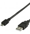 Cablu USB 2.0 tata - micro USB tata 1m negru VALUELINE