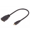 Cablu HDMI 1.4 mama-tata micro HDMI 0.2m negru QOLTEC 50399