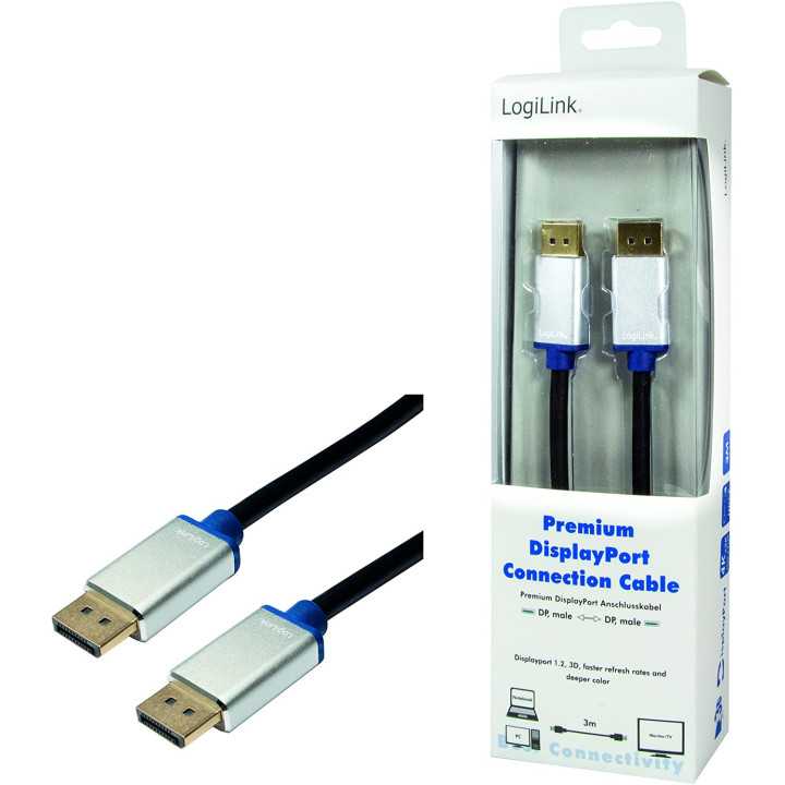 Cablu DisplayPort v1.2 mufa tata din ambele parti 3m LOGILINK BDPM30
