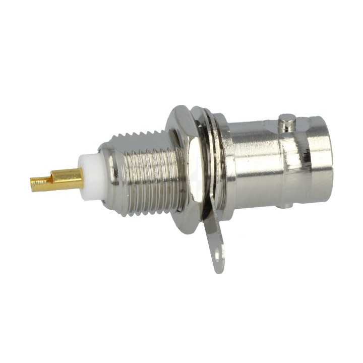 Mufa BNC Soclu mama cu filet lung lipire montare pe panou NINIGI BNC-006-L