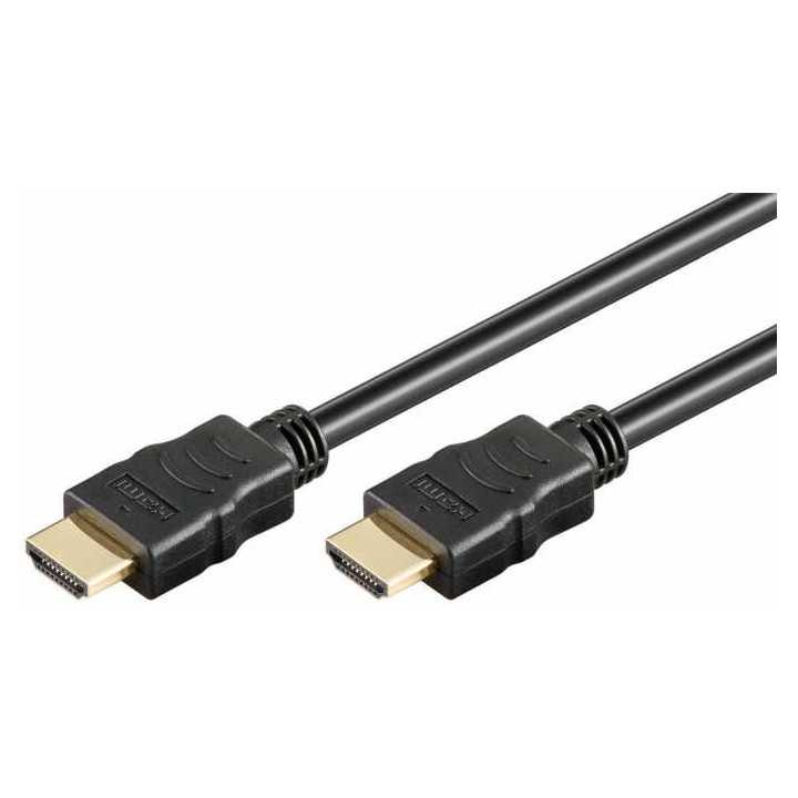 Cablu HDMI HiSpeed contacte aurite 2.5m Goobay 51827