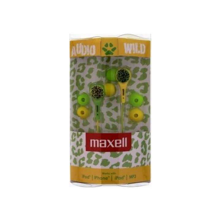 Casca in ureche 3.5mm verde cu galben Audio Wild Maxell