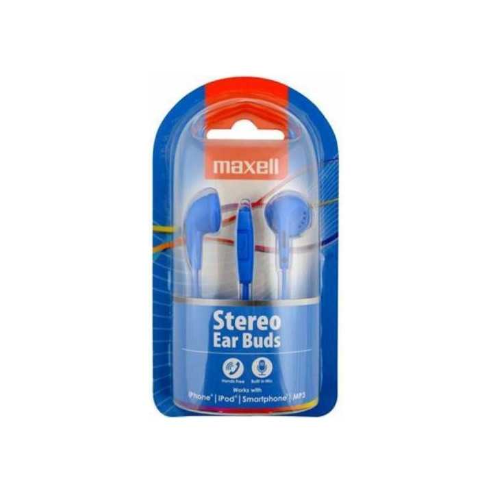 Casca in ureche 3.5mm albastru EB95 cu microfon Maxell
