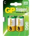 Baterii alcaline Super GP R14 C 2buc blister