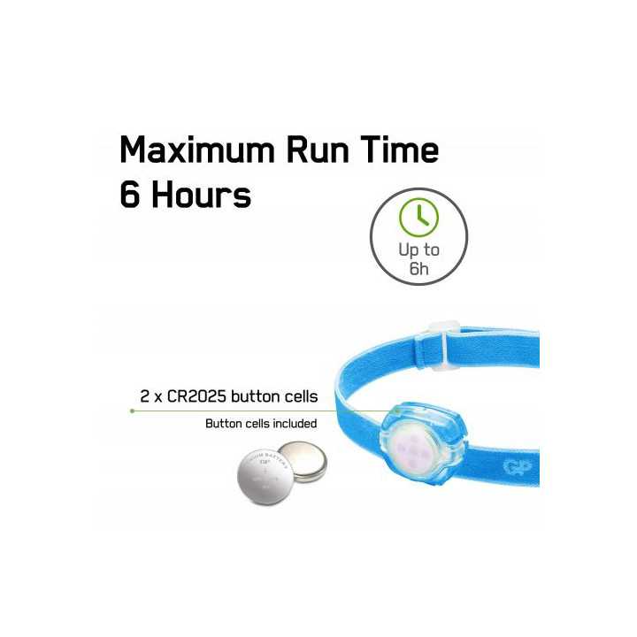 Lanterna frontala LED GP CH31 albastru 40lm 2x CR2025