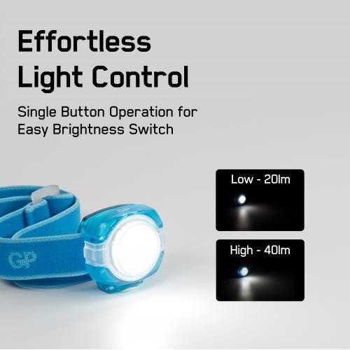 Lanterna frontala LED GP CH31 albastru 40lm 2x CR2025