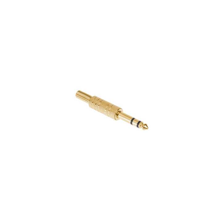 Mufa Jack 6.3 mm stereo tata metal aurit