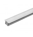 Profil aluminiu pentru banda LED 2m 23x15.5mm montaj ingropat capac alb mat V-TAC