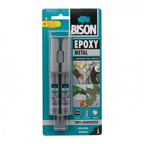 Adeziv de tip epoxid colorat metalic 24ml BISON EPOXI