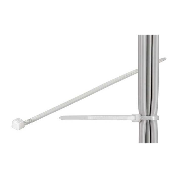 Bride din plastic transparente 200x3.5mm pentru exterior ELEMATIC 100buc set