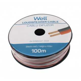 Cablu difuzor rosu/negru 2x0.5mmp CCA Well