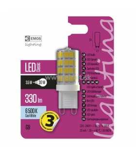 Bec LED G9 230V 3.5W 6500K alb rece 330lm EMOS