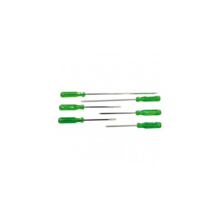 Set surubelnite cu tija patrata - 6 Piese plate 3.5x75 5x100 5x150 6x200 mm cruce PH1x75 PH2x100 mm MEGA