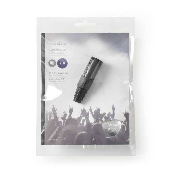 Conector XLR 3-Pin tata negru Nedis