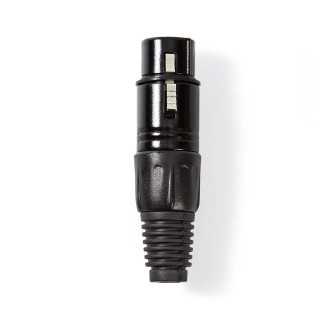 Conector XLR 3-Pin mama negru Nedis