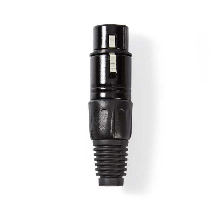 Conector XLR 3-Pin mama negru Nedis