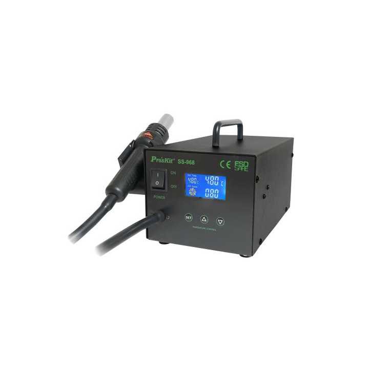 Statie de lipit cu aer cald si afisaj LCD Pro`sKit