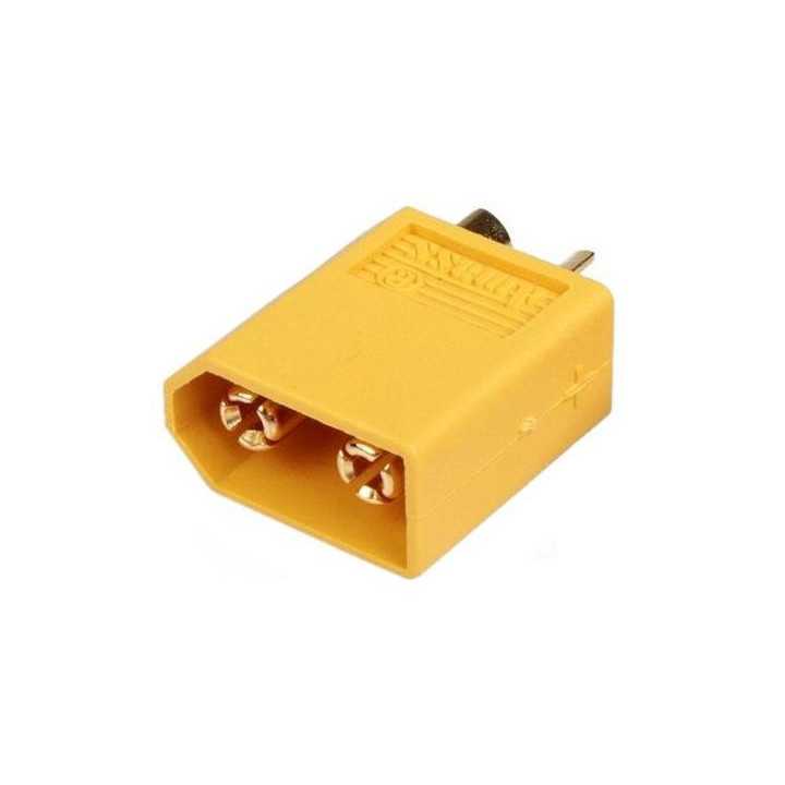 Mufa alimentare DC XT60 tata pin 2 pe cablu cu lipire 30A 500V AMASS XT60-M